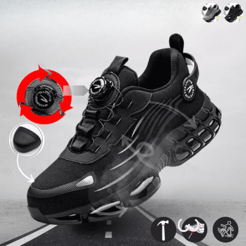 הנר Z90 נעלי בטיחות קלות במיוחד ועמידות בפני שחיקה עם אבזם מסתובב עם חוד מפלדה